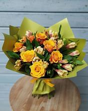 Букет цветов из:  Альстромерии и Розы в Никулино