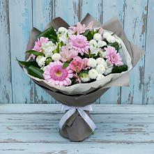 Букет цветов из:  Герберы, Альстромерии и Хризантемы #REPLACE_PRED# Никулино