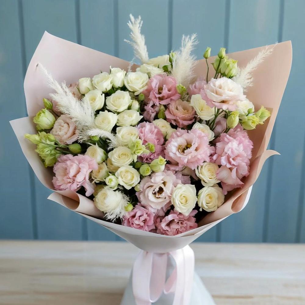 Букет цветов из: Альстромерии и Розы в Никулино