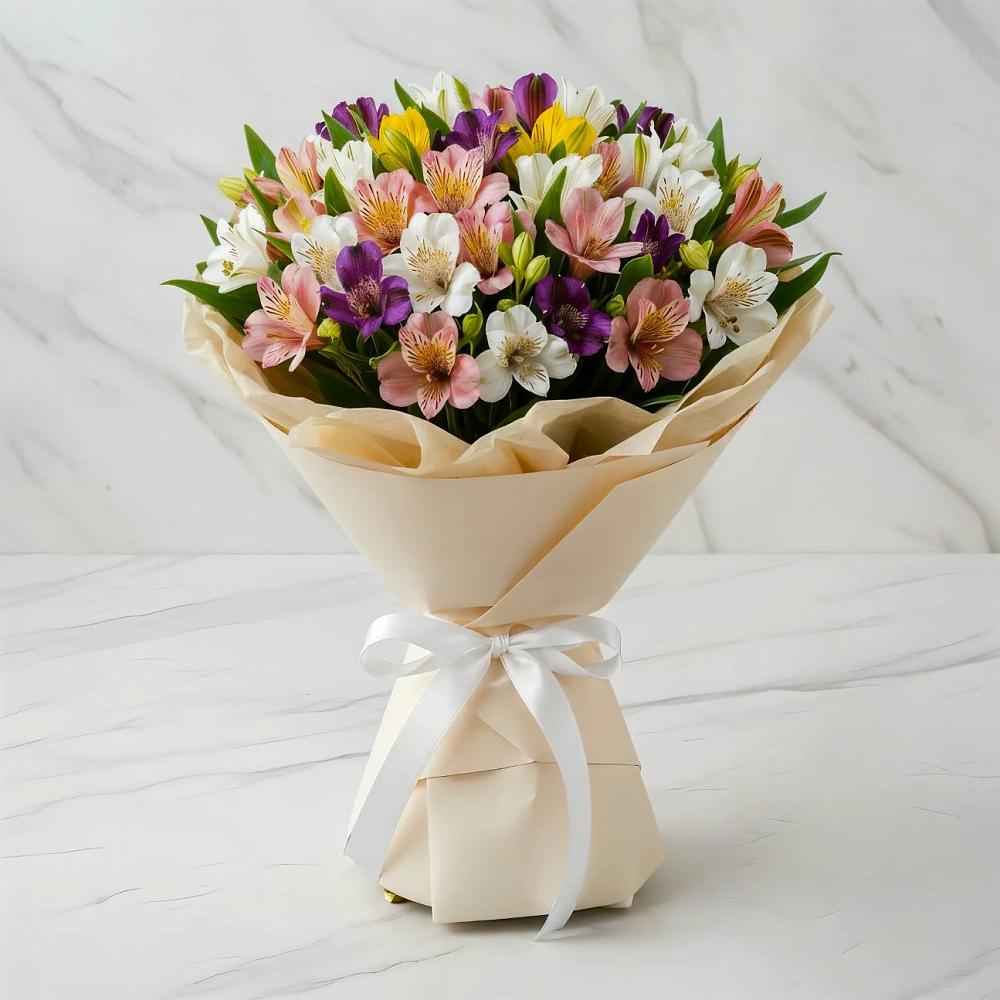 Букет цветов из: Альстромерии в Никулино