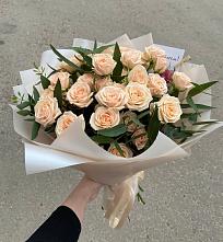 Букет Кремовые розы Латте в Никулино