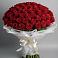Букет 101 Красная роза Блэк Мэджик в Никулино