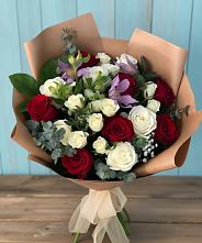 Букет цветов из:  Розы и Альстромерии в Никулино