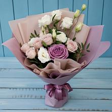 Букет цветов из:  Розы и Лизиантусы в Никулино