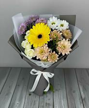 Букет цветов из:  Розы, Герберы и Хризантемы в Никулино