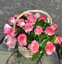Цветочная композиция из Розы в корзине в Никулино