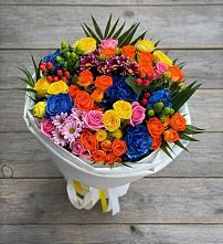 Букет цветов из:  Розы и Хризантемы в Никулино