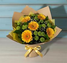 Букет цветов из:  Герберы и Хризантемы в Никулино