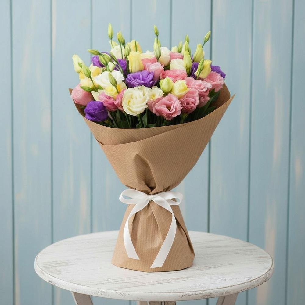 Букет цветов из: Лизиантусы в Никулино