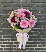 Букет цветов из:  Герберы и Хризантемы #REPLACE_PRED# Никулино