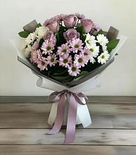 Букет цветов из:  Хризантемы и Розы в Никулино