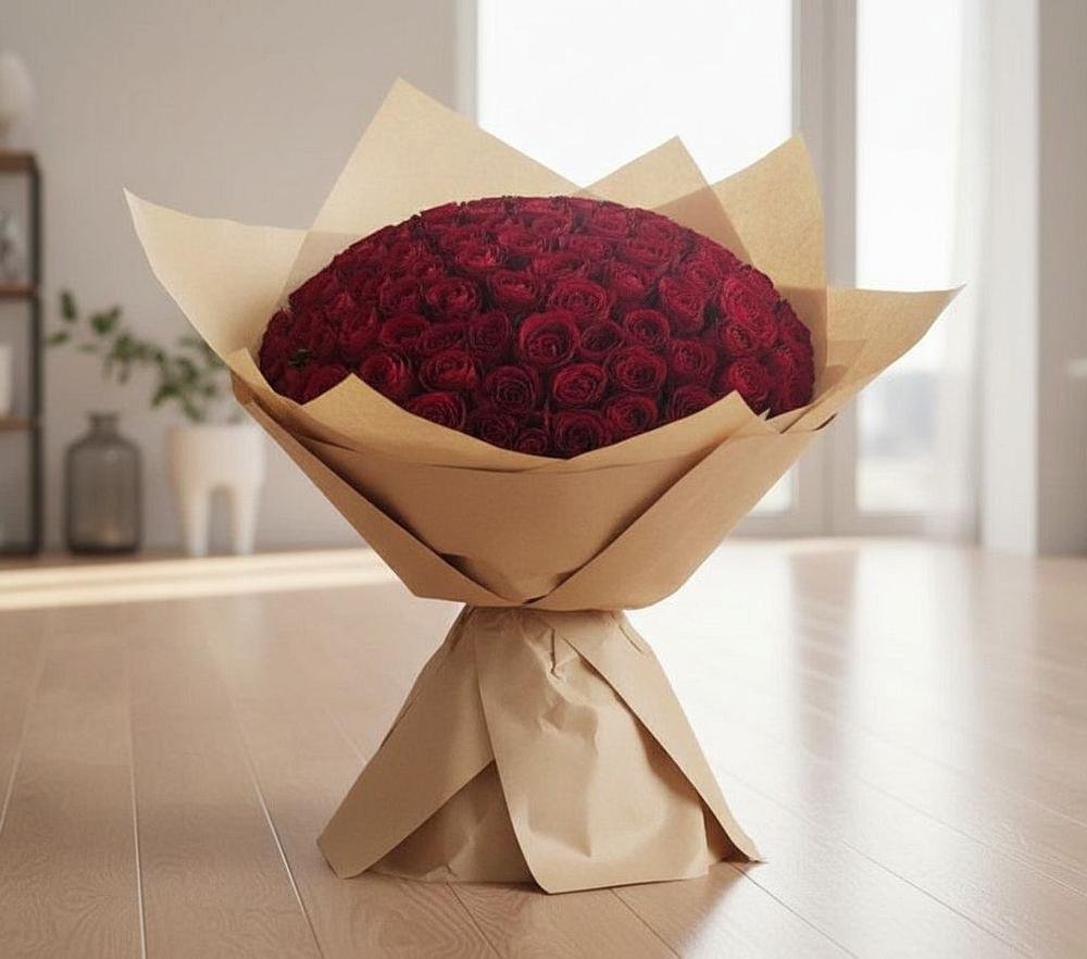 Букет 101 Красная роза в Никулино