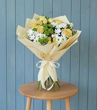 Букет цветов из:  Хризантемы и Розы в Никулино