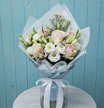 Букет цветов из:  Розы и Лизиантусы в Никулино