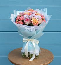 Букет цветов из:  Хризантемы и Розы в Никулино