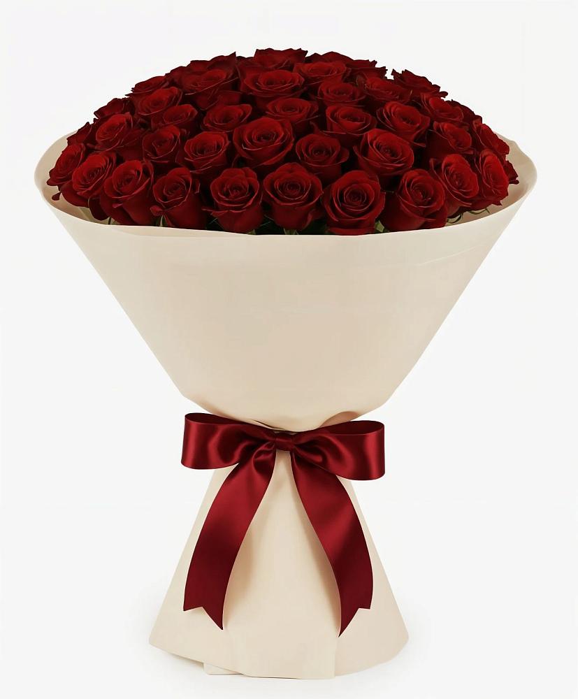 Букет 101 Бордовая роза Блэк Бакарра в Никулино