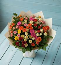 Букет Микс из разноцветных кустовых роз #REPLACE_PRED# Никулино